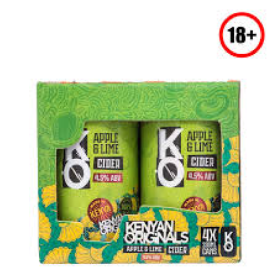 KENYAN ORIGINALS APPLE &LIME 4X330ML CAN